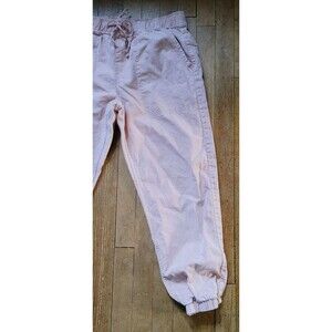 Eddie Bauer Women's Hemplify Pink Salmon Crop Pants Tie Waist Size M Medium